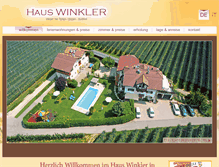 Tablet Screenshot of haus-winkler.it